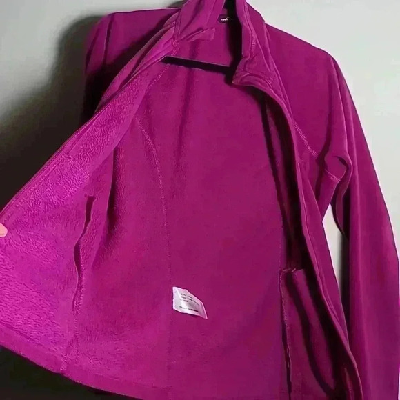 EDDIE BAUER Ladies Full-Zip Microfleece Pink Jacket EB225 Size Medium - Picture 4 of 13